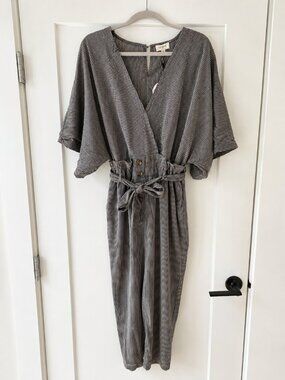 Umgee Perfect Day Jumpsuit Large Slate